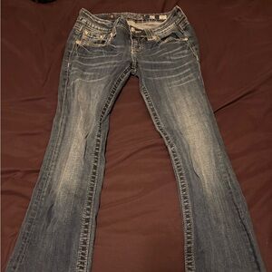 Miss Me Medium Faded Blue Flare Jeans
